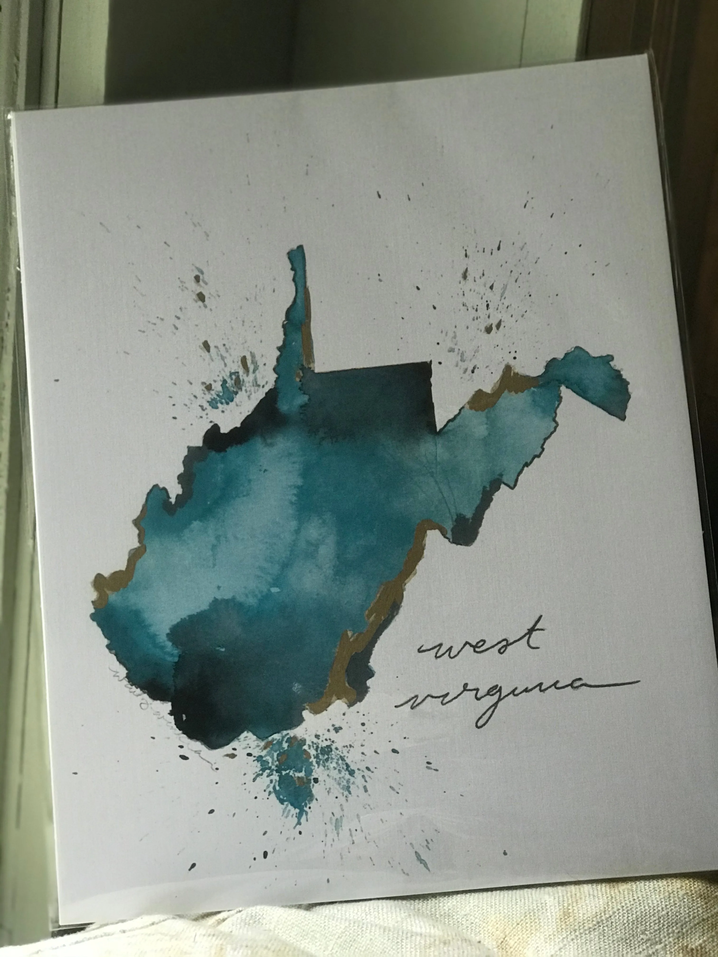 State Watercolor by Local Artist, multiple styles