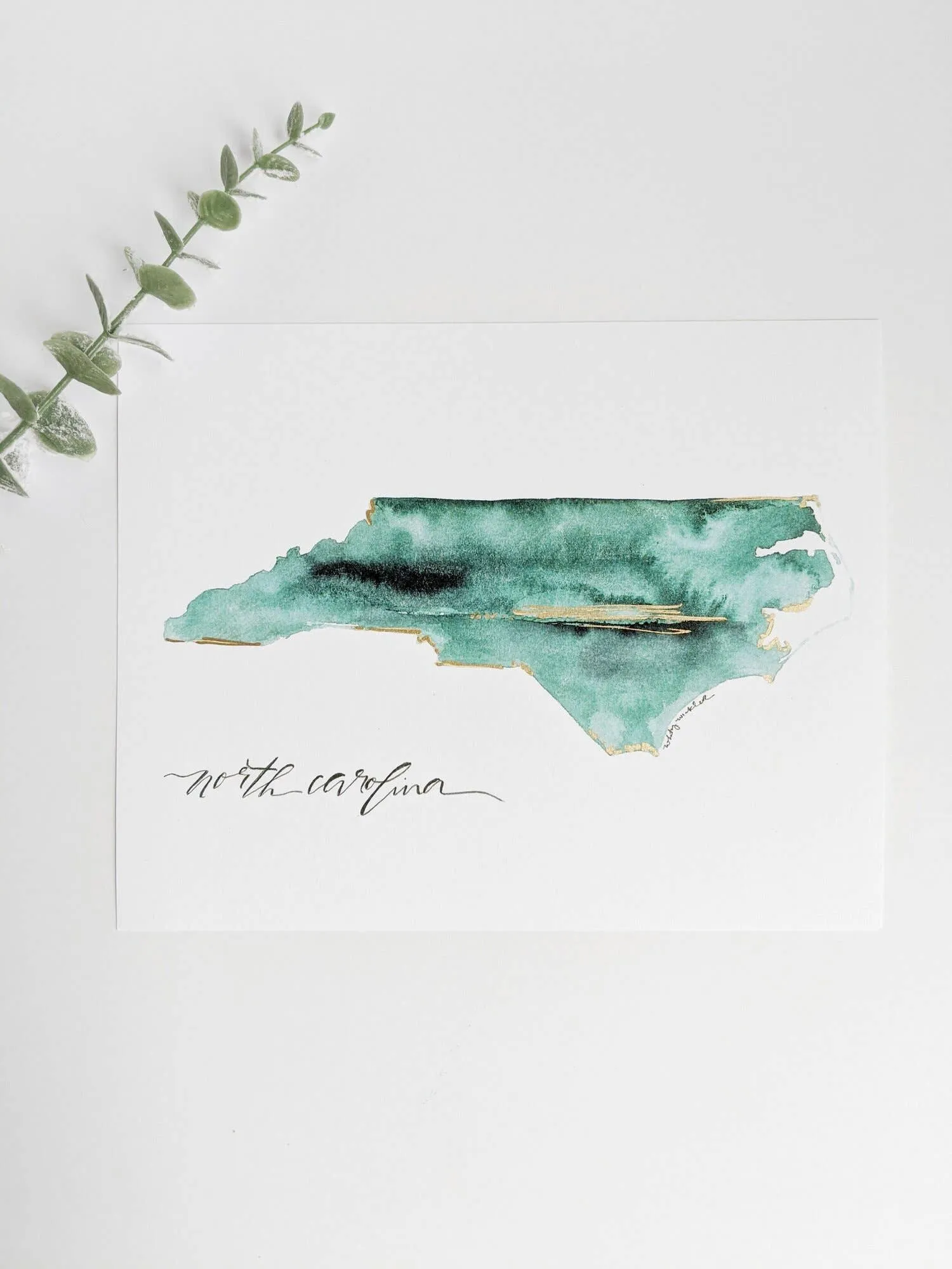 State Watercolor by Local Artist, multiple styles