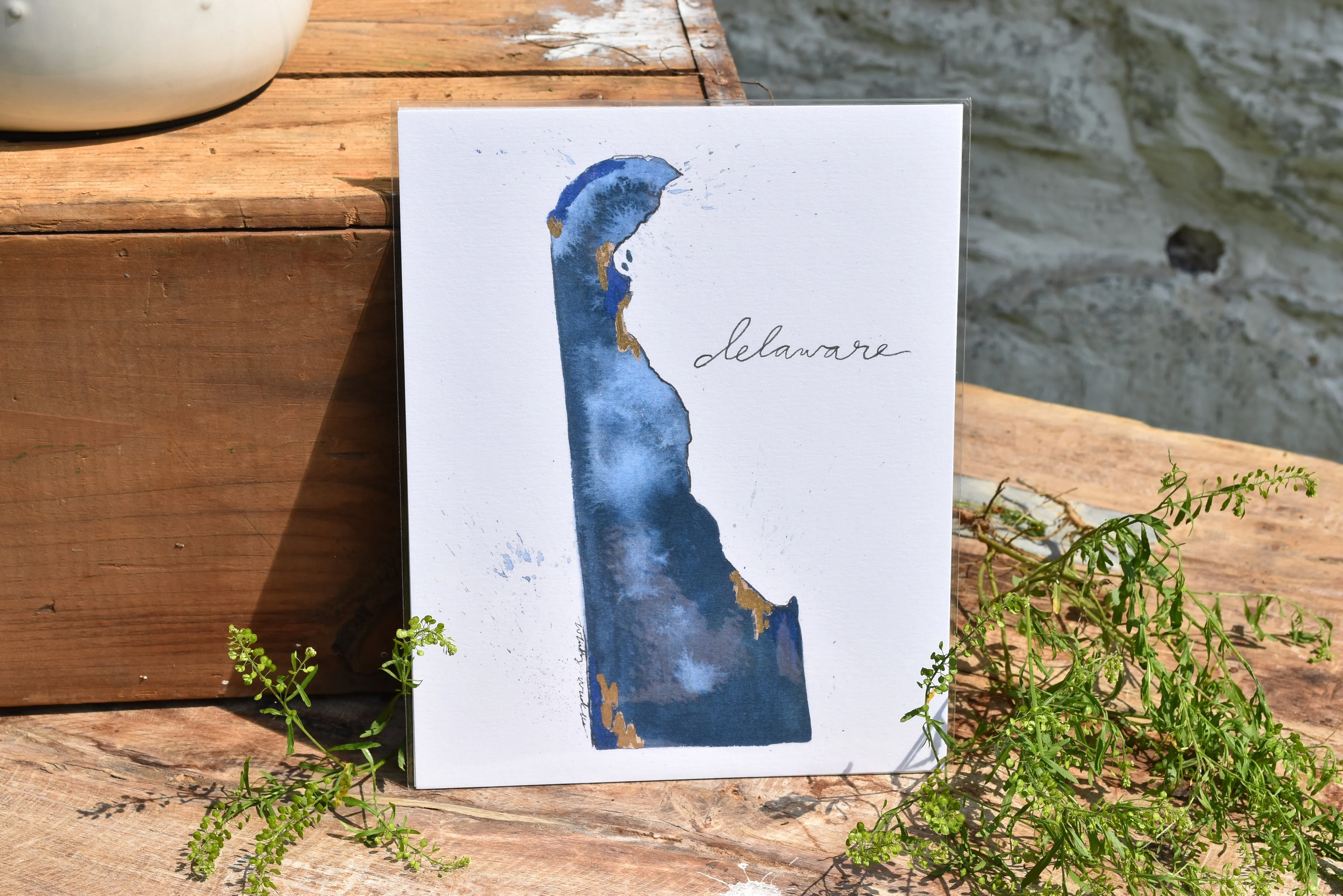 State Watercolor by Local Artist, multiple styles