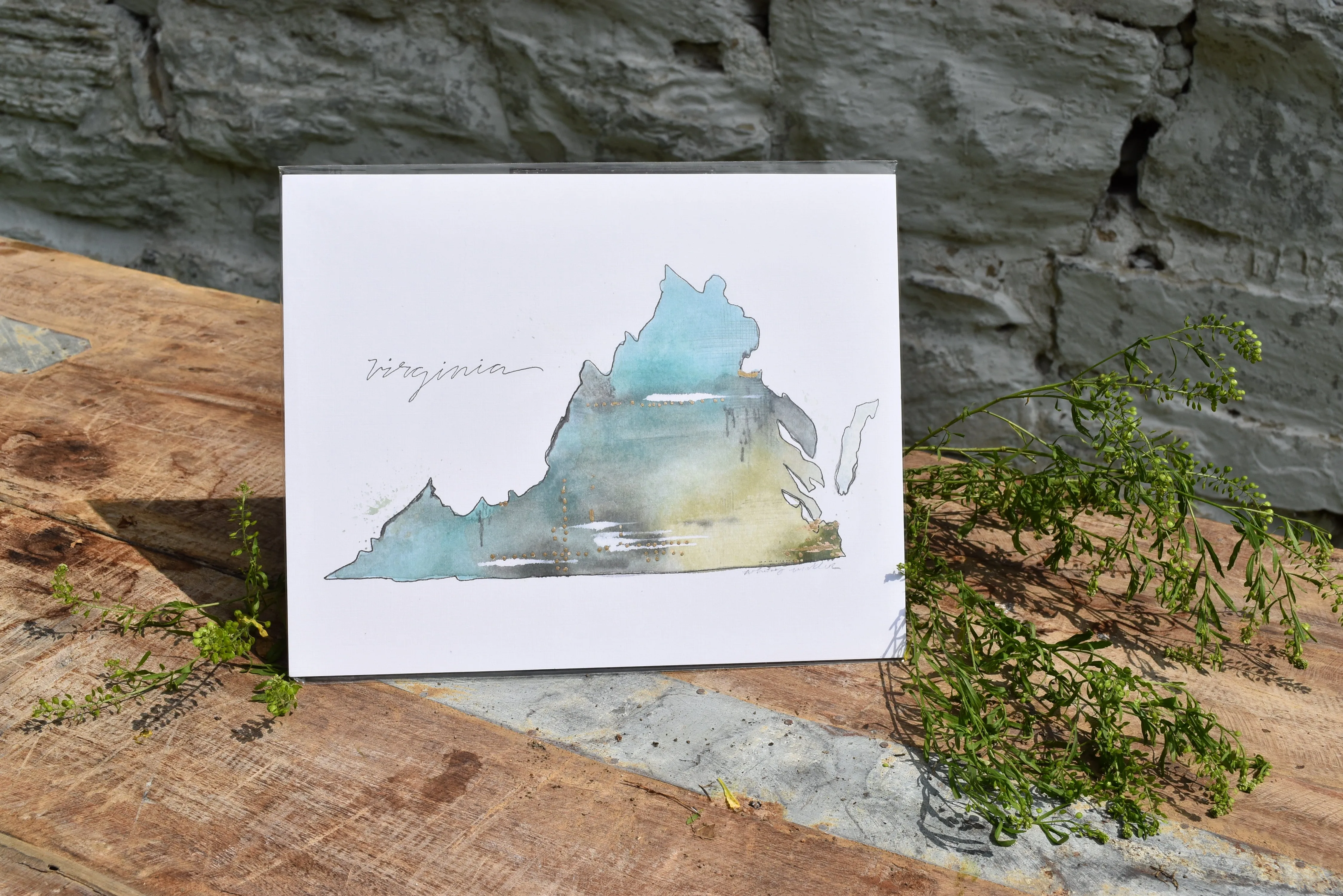 State Watercolor by Local Artist, multiple styles