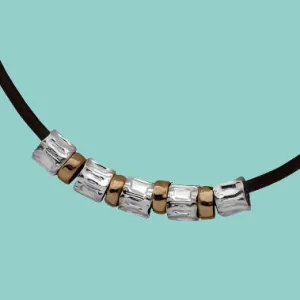 Sterling Silver 925 and Goldfilled  for Woman Israeli Jewelry on leather