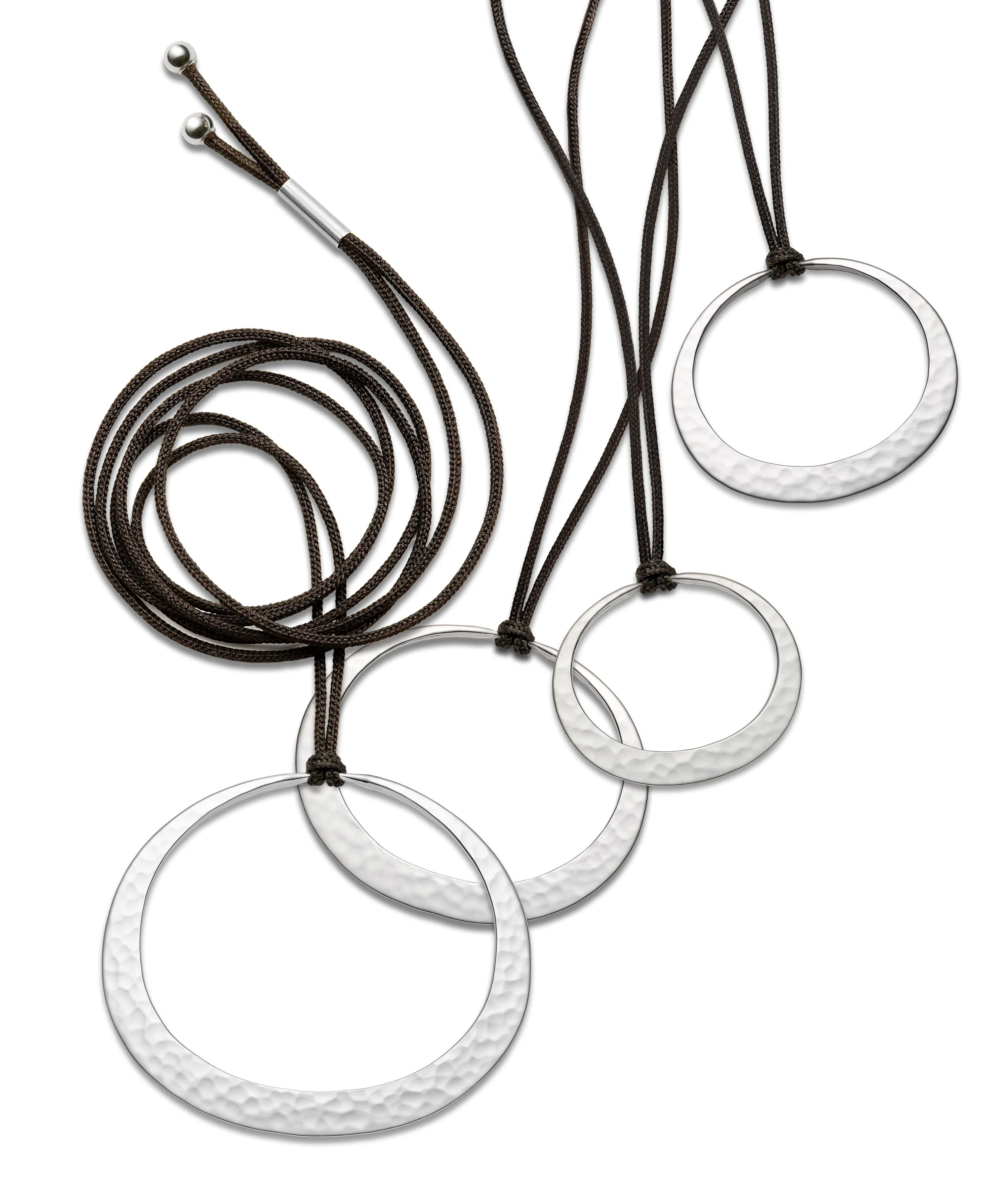 Sterling Silver Eclipse Hoop Pendant