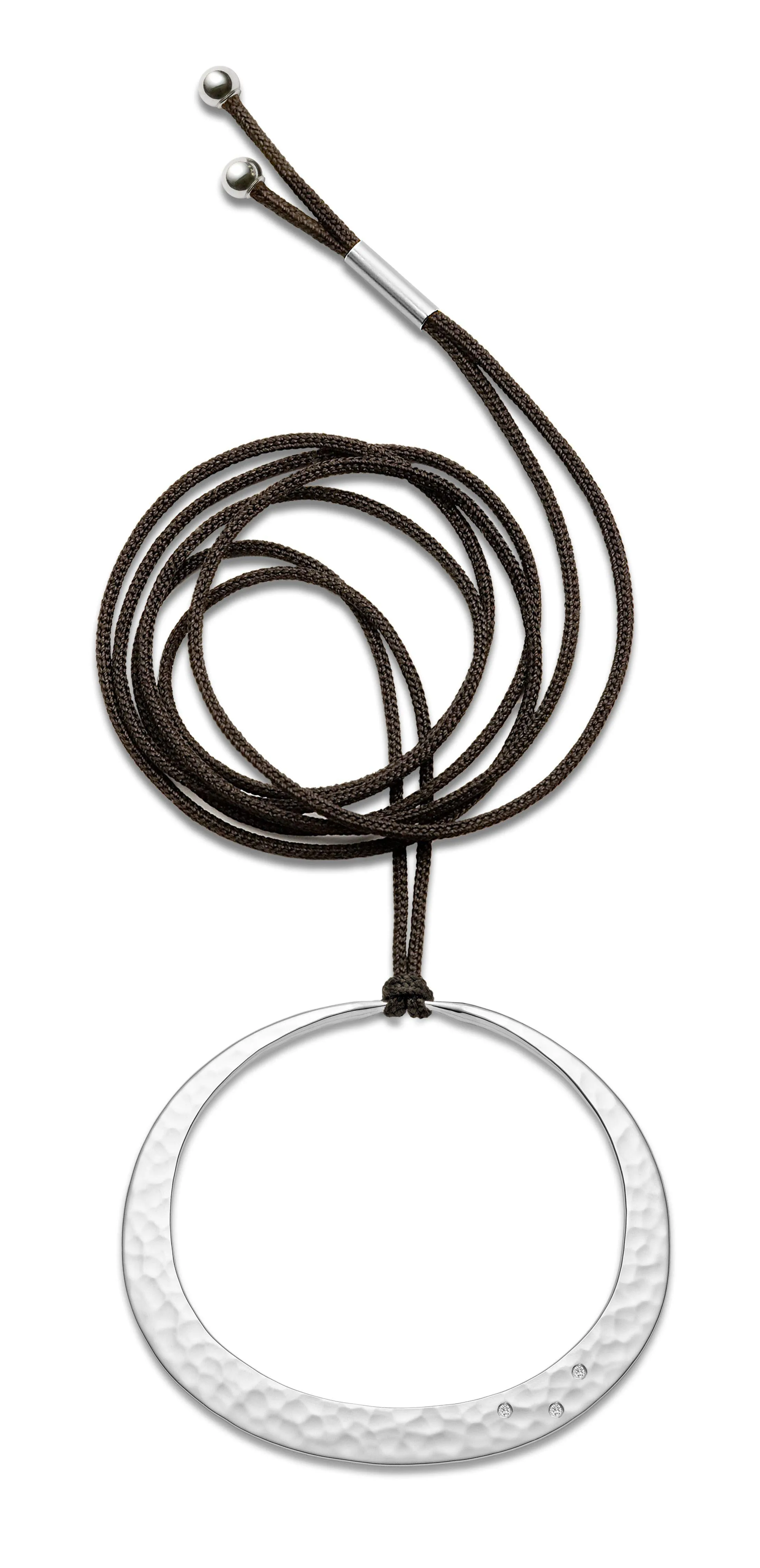 Sterling Silver Eclipse Hoop Pendant