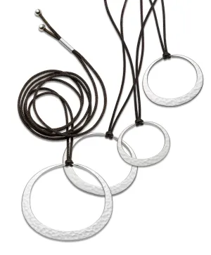 Sterling Silver Eclipse Hoop Pendant