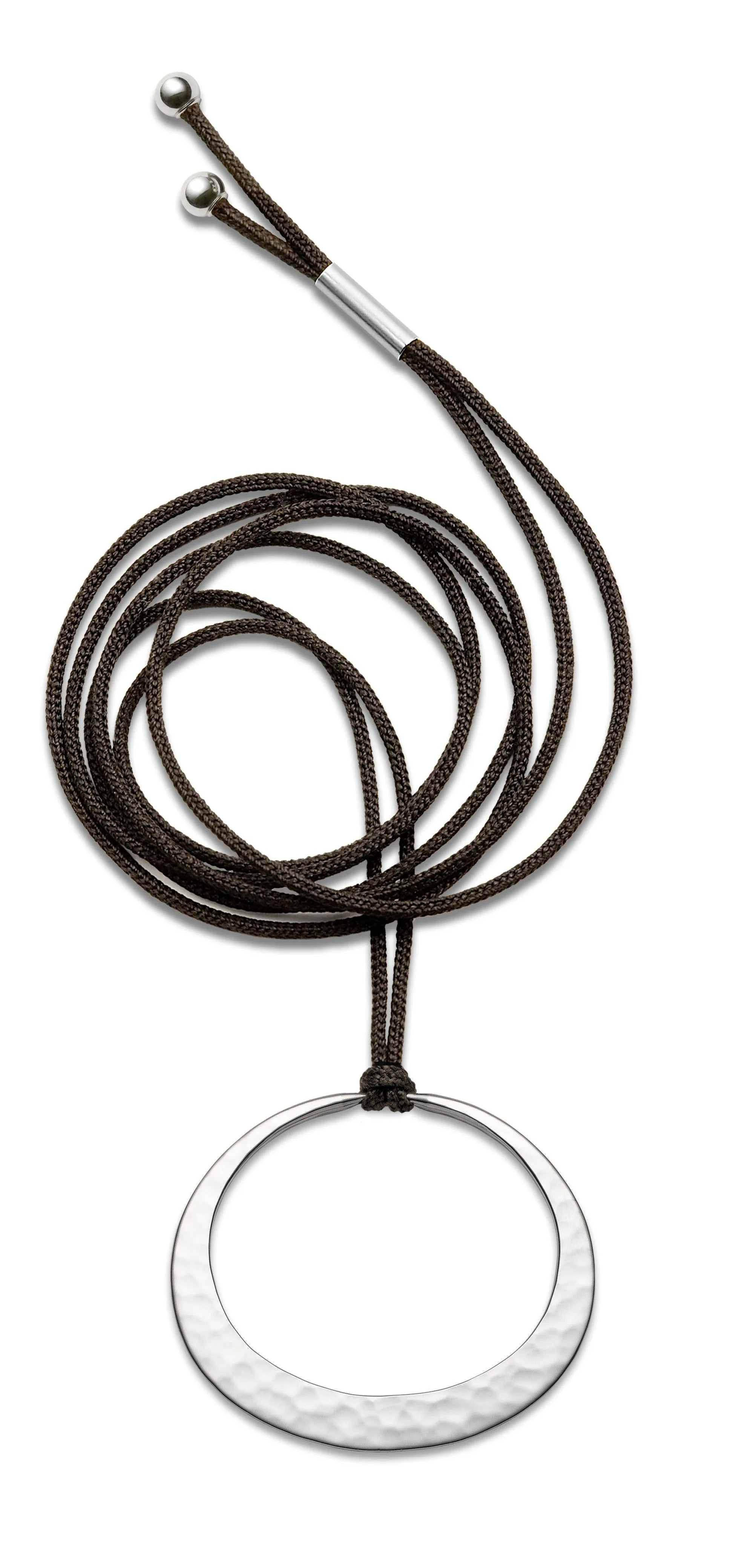Sterling Silver Eclipse Hoop Pendant