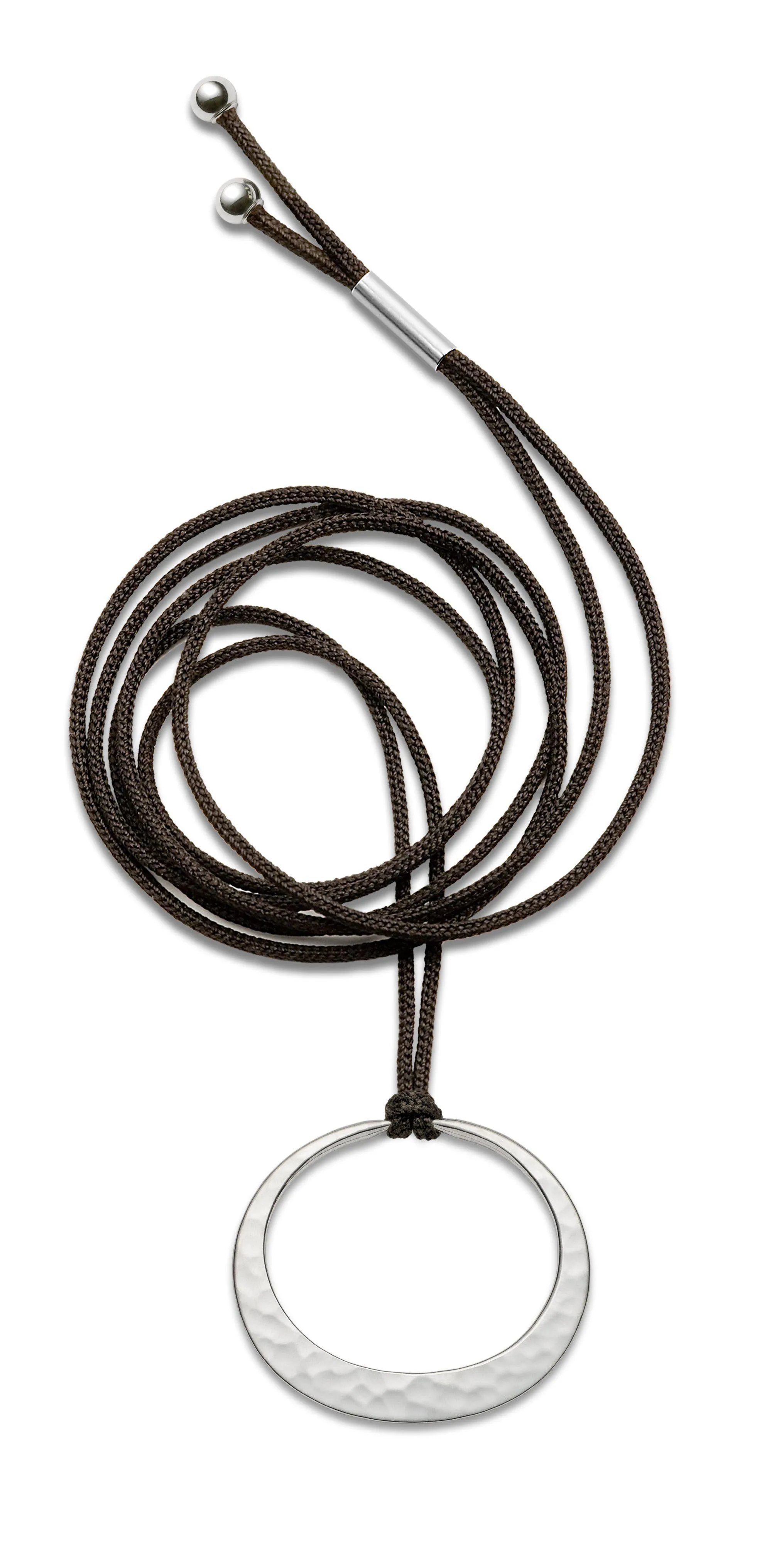 Sterling Silver Eclipse Hoop Pendant