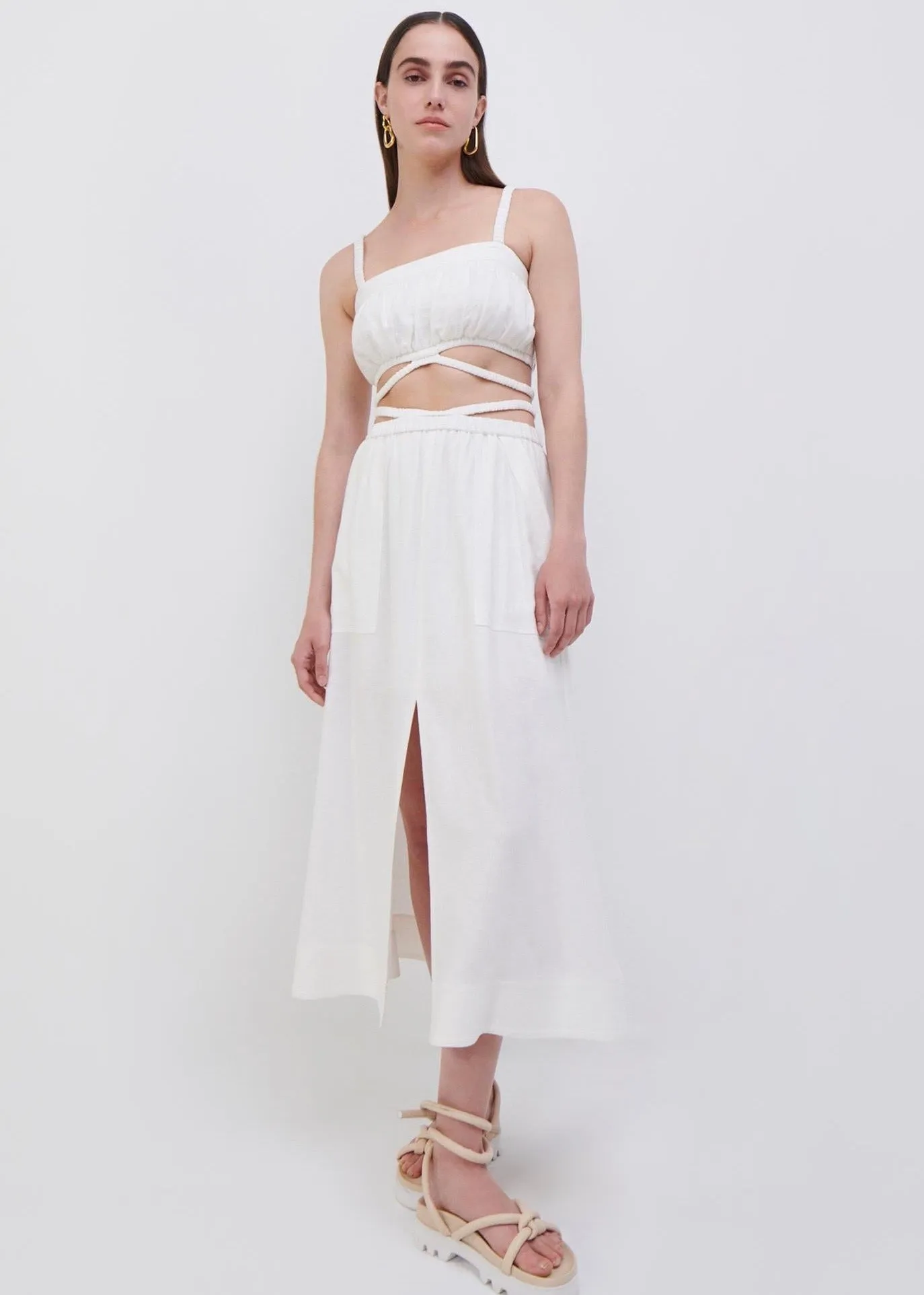 Stevie Linen Skirt (White)