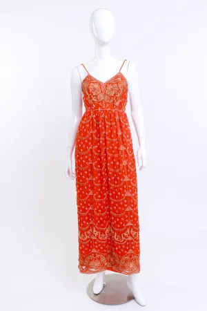 Strappy Silk Sequin & Bead Dress