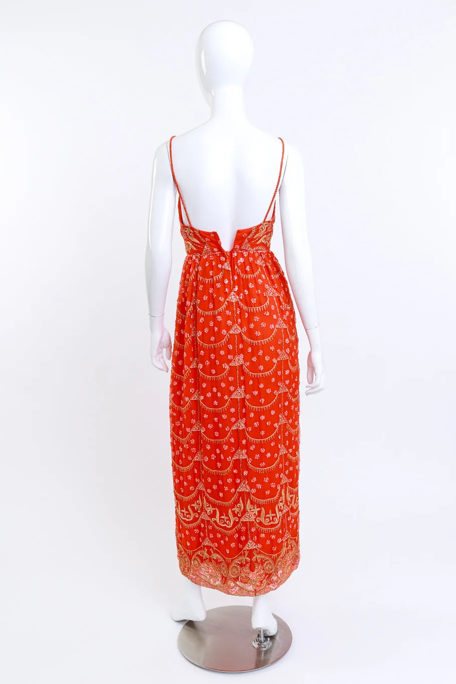 Strappy Silk Sequin & Bead Dress