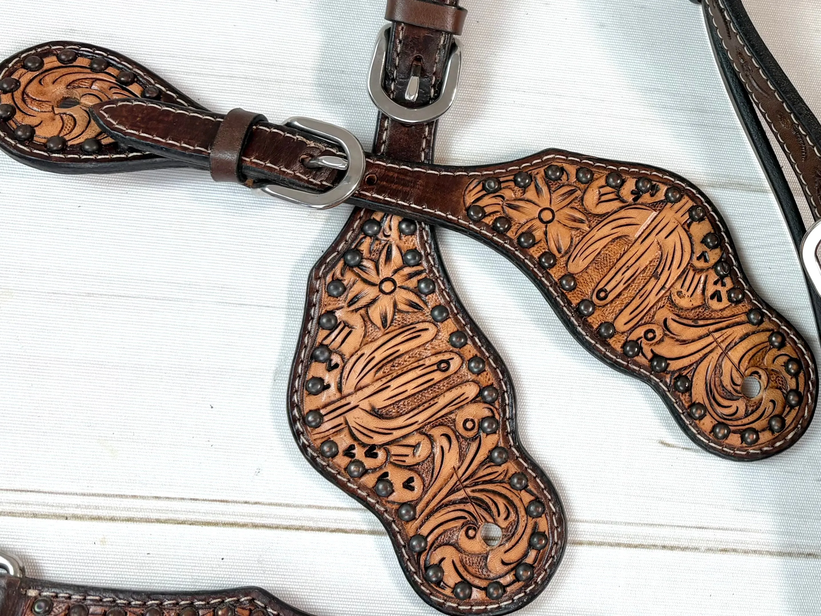 Studded Desert Cactus Spur Straps