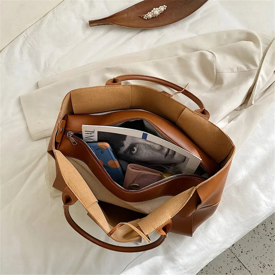 Stylish Leather Woven Bag for Women