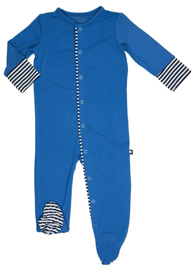 Sweet Bamboo Monaco Blue Footie