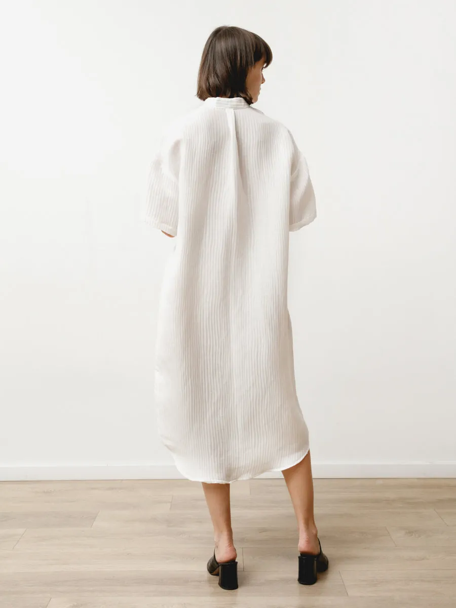 tenn dress - silk linen white