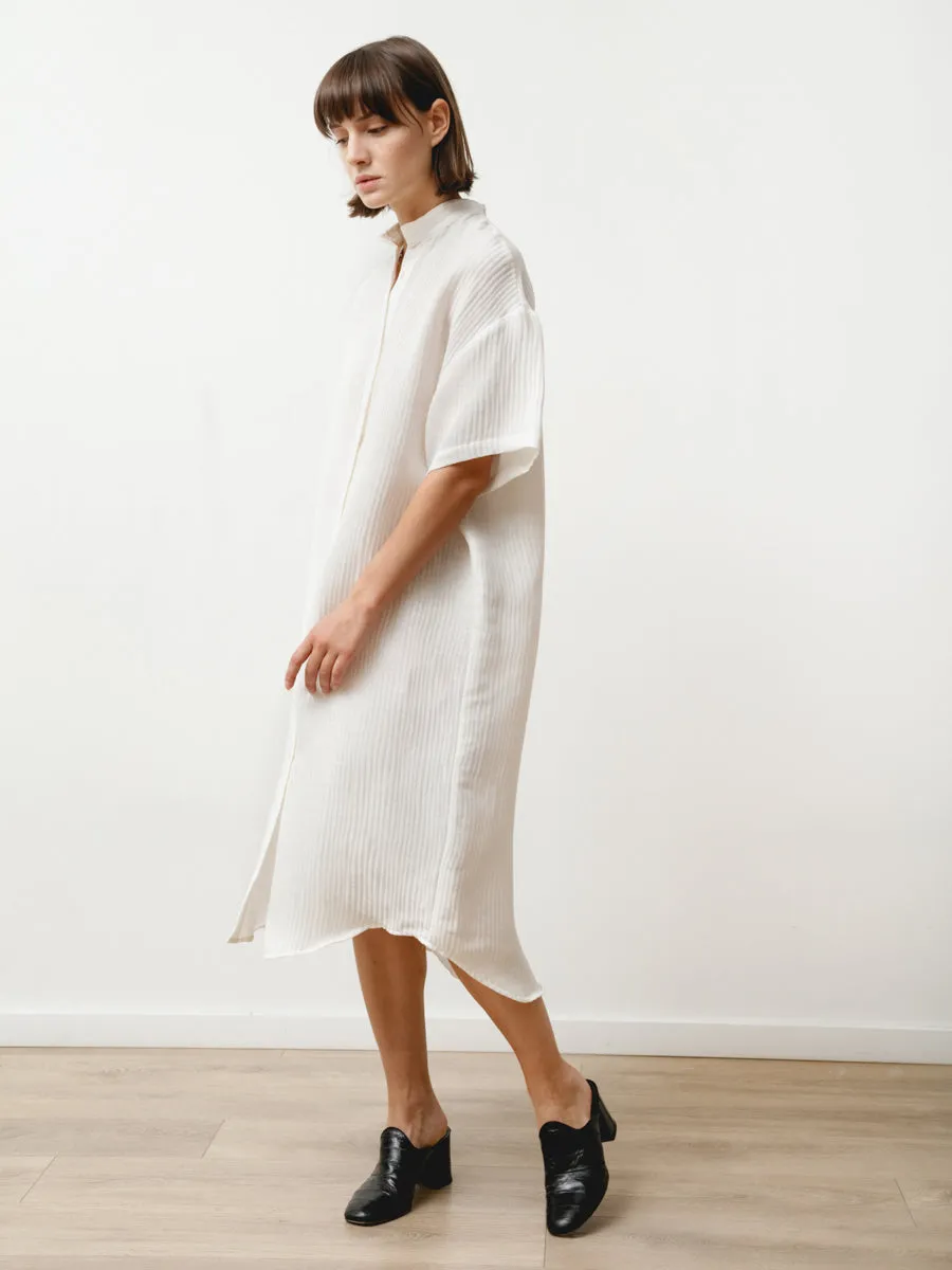 tenn dress - silk linen white