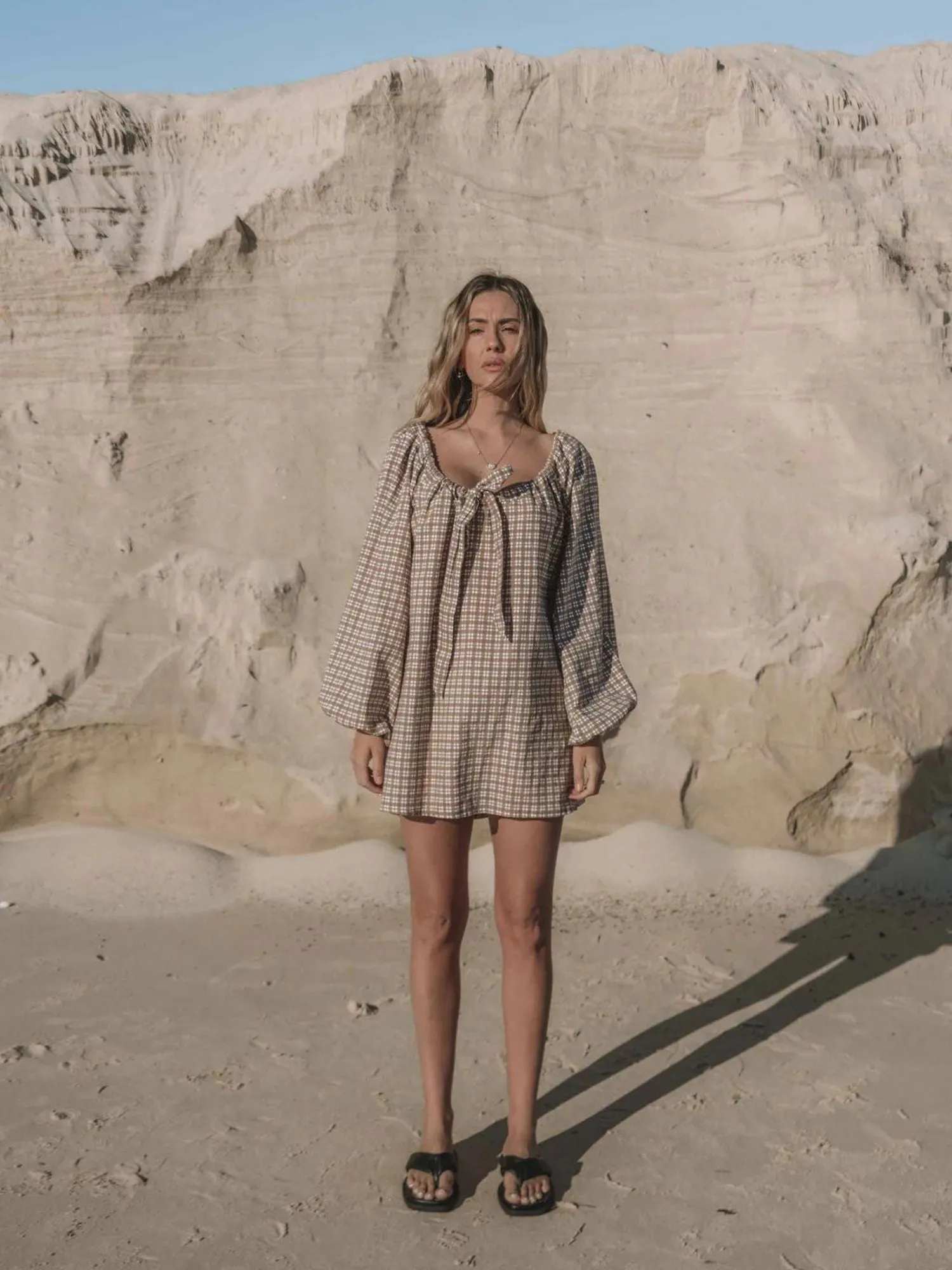 The Freddi Dress | 'Gingham' Mocha