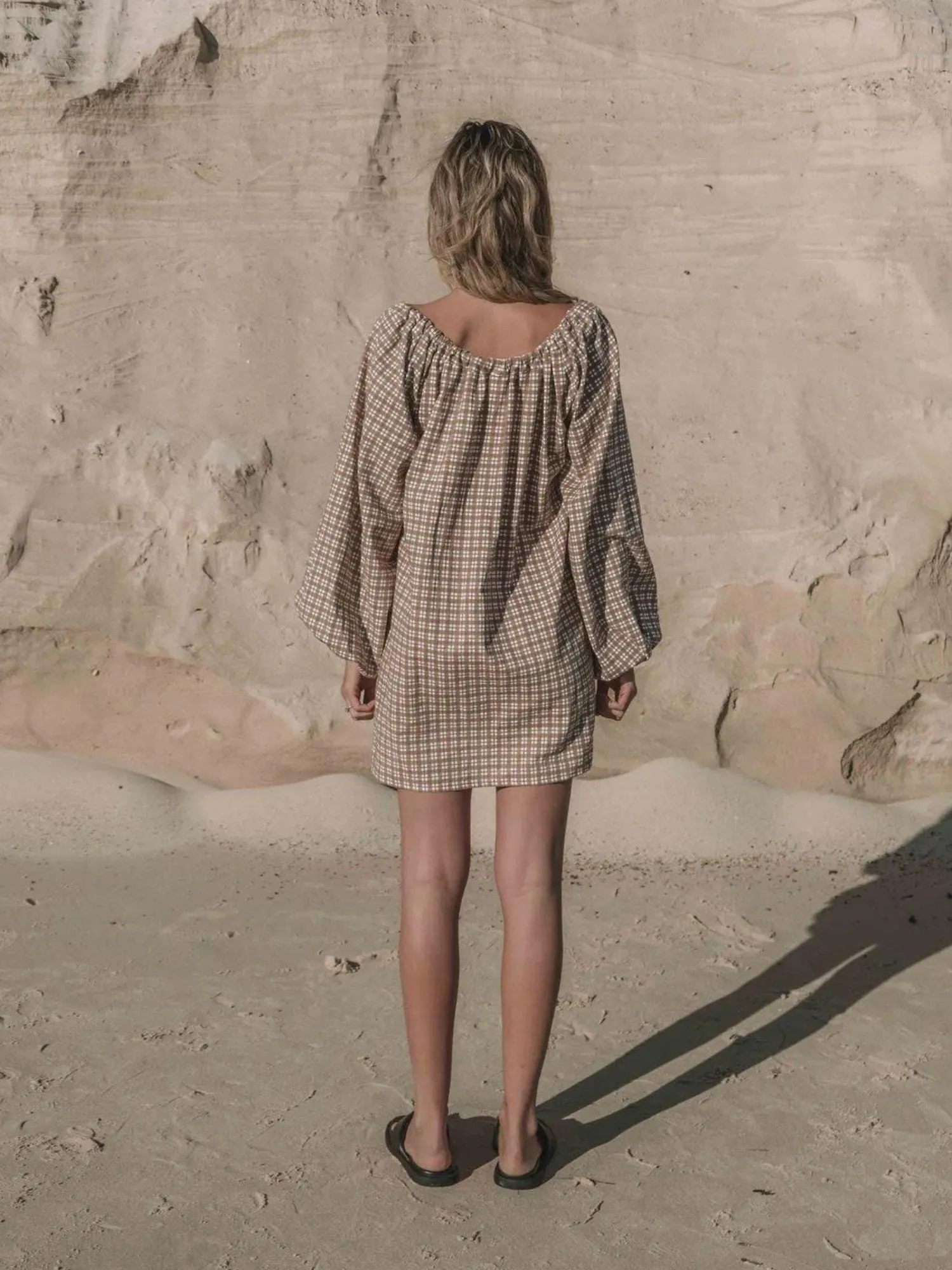 The Freddi Dress | 'Gingham' Mocha