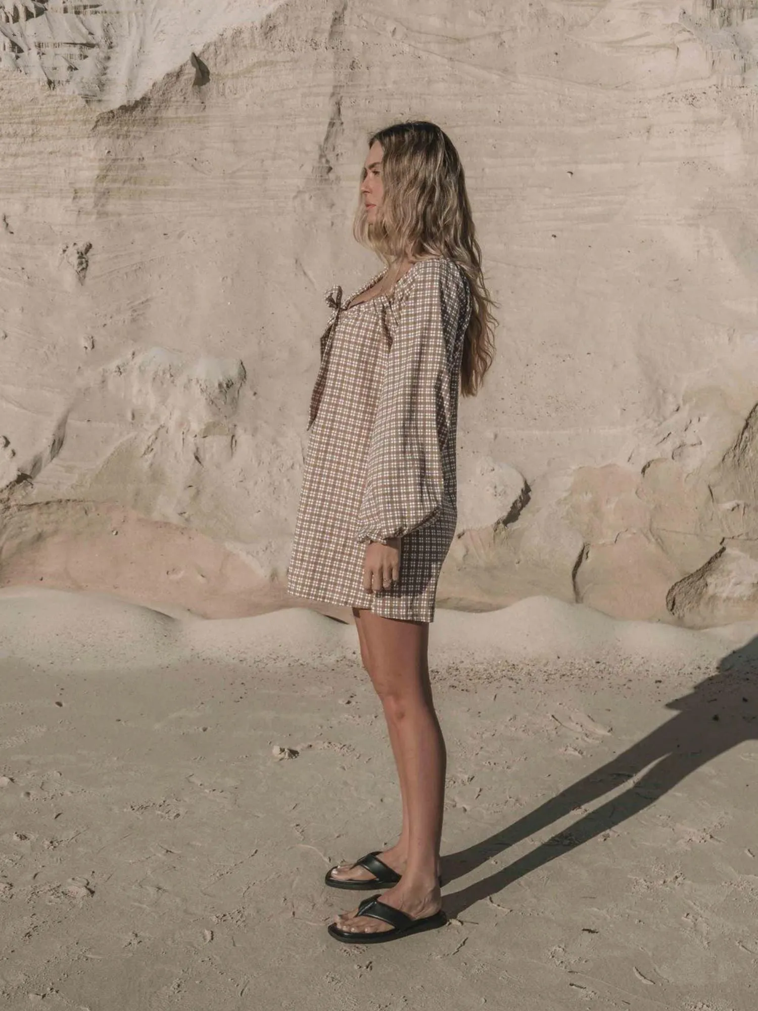 The Freddi Dress | 'Gingham' Mocha