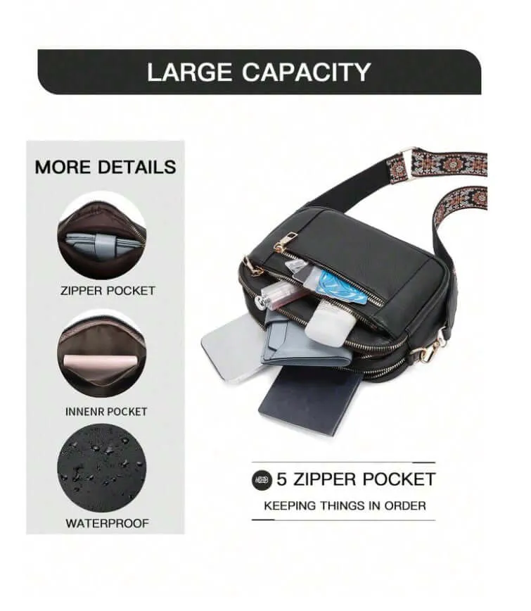 The NATASHA Crossbody Bag (black)