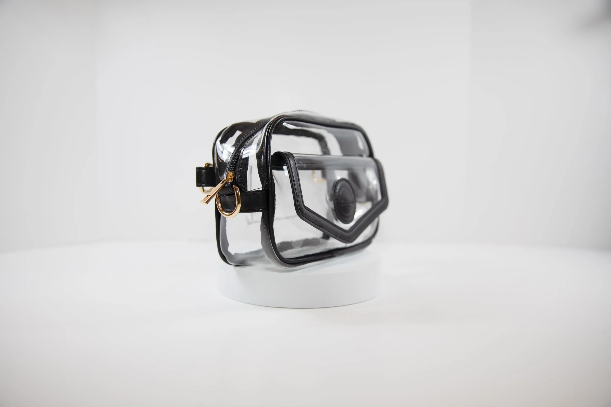 The Ready Bags Clear Stadium Crossbody Bag, Black