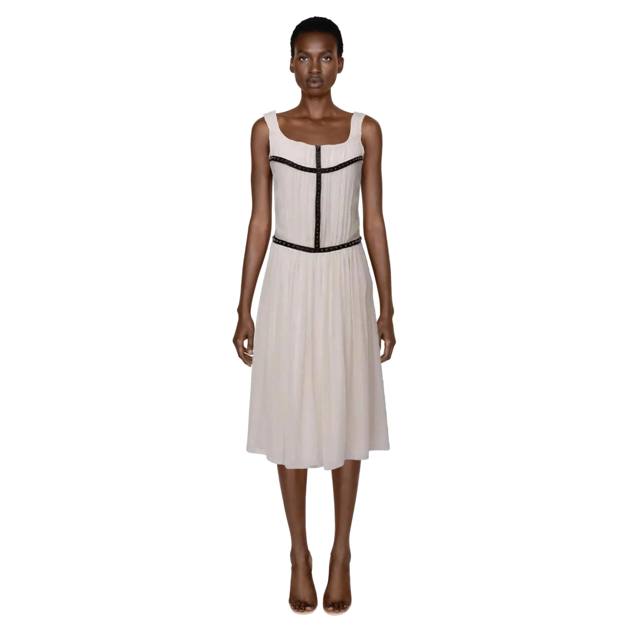 THOMAS WYLDE White Silk Dress