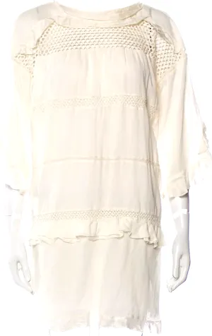 ÉTOILE ISABEL MARANT Paris. Cream Crochet Oversized Mini Dress