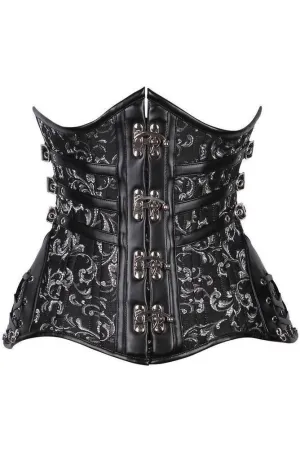 Top Drawer CURVY Steampunk Steel Double Boned Under Bust Corset