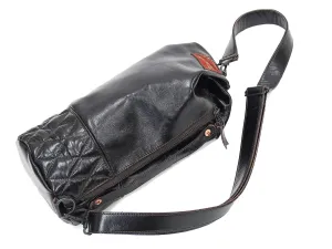 TOYS McCOY Leather Mini Duffle Sling Bag Men's Casual Small Crossbody Bag TMA2423 030 Black