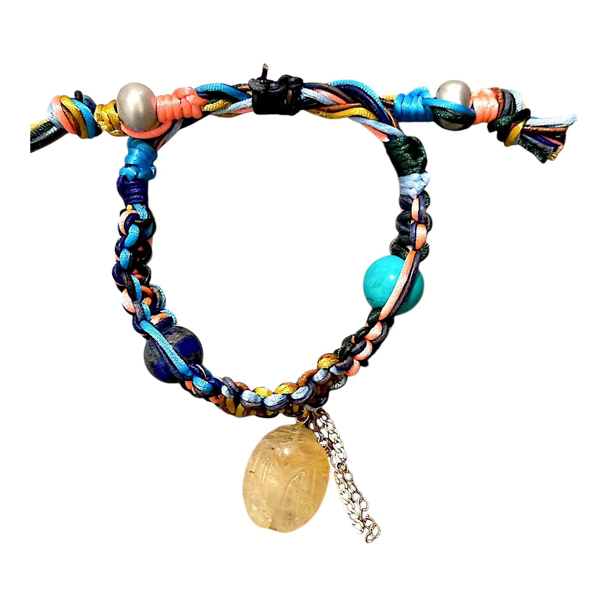 TROPICAL SUNSHINE SCARAB ROCKER BRACELET