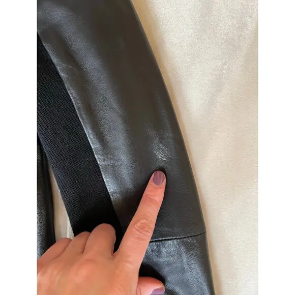 Trouvé Black Leather Jacket Size Small