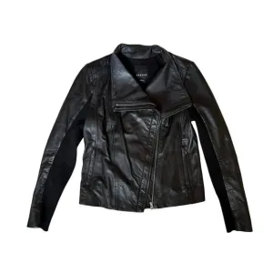 Trouvé Black Leather Jacket Size Small