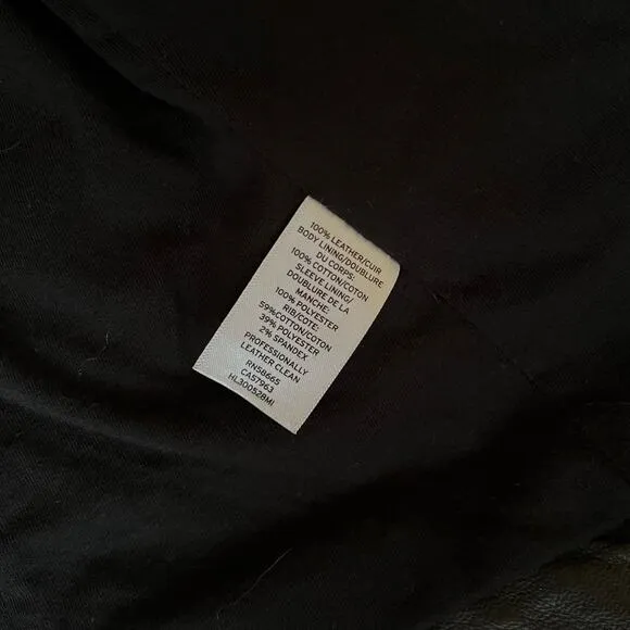 Trouvé Black Leather Jacket Size Small