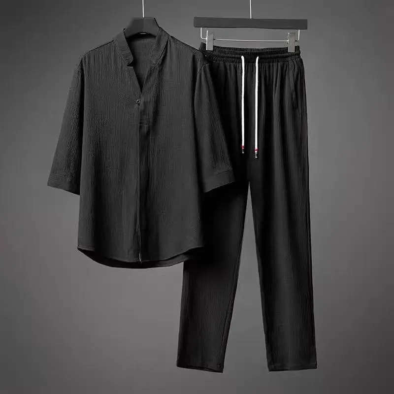 Two-Piece Linen for Effortless Style