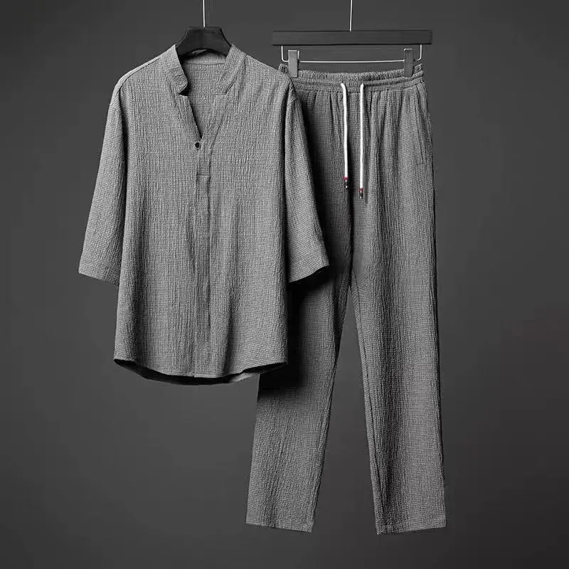 Two-Piece Linen for Effortless Style