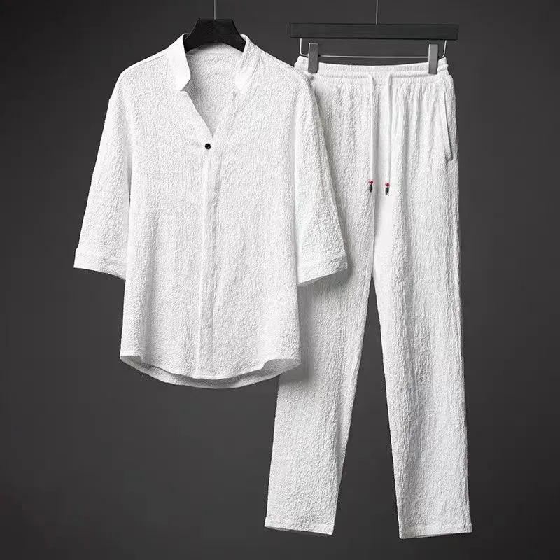 Two-Piece Linen for Effortless Style