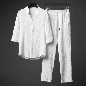 Two-Piece Linen for Effortless Style