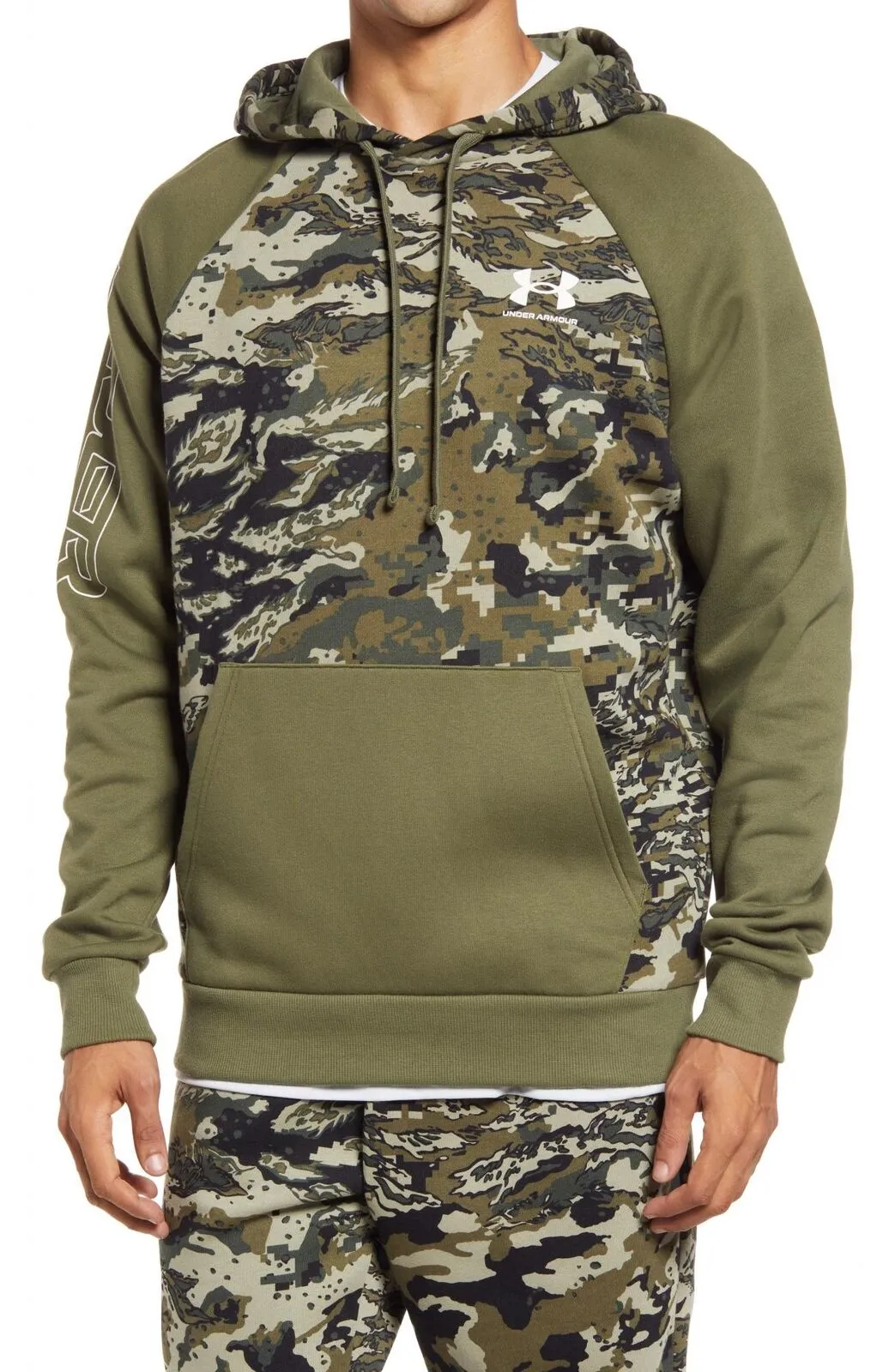 Under Armour Men's Rival Fleece Logo Pullover Hooded Hoodie