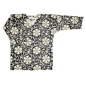[UNISEX] SCROW ART X LOCO MOSQUITO JINJYA TRIBAL BLACK / IVORY SHIRT