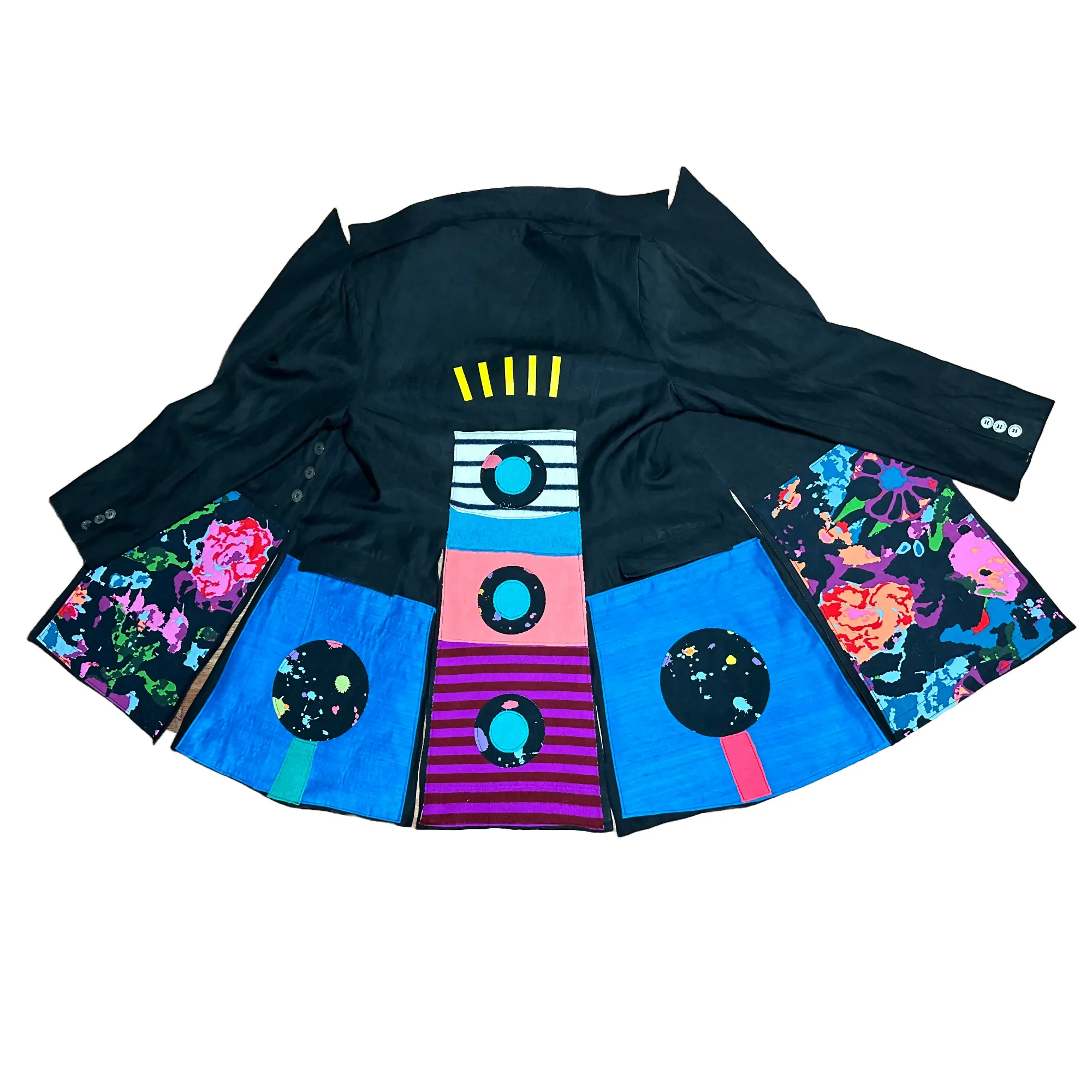 Upcycled Five Panel Black Jacket Morgan Le Fay