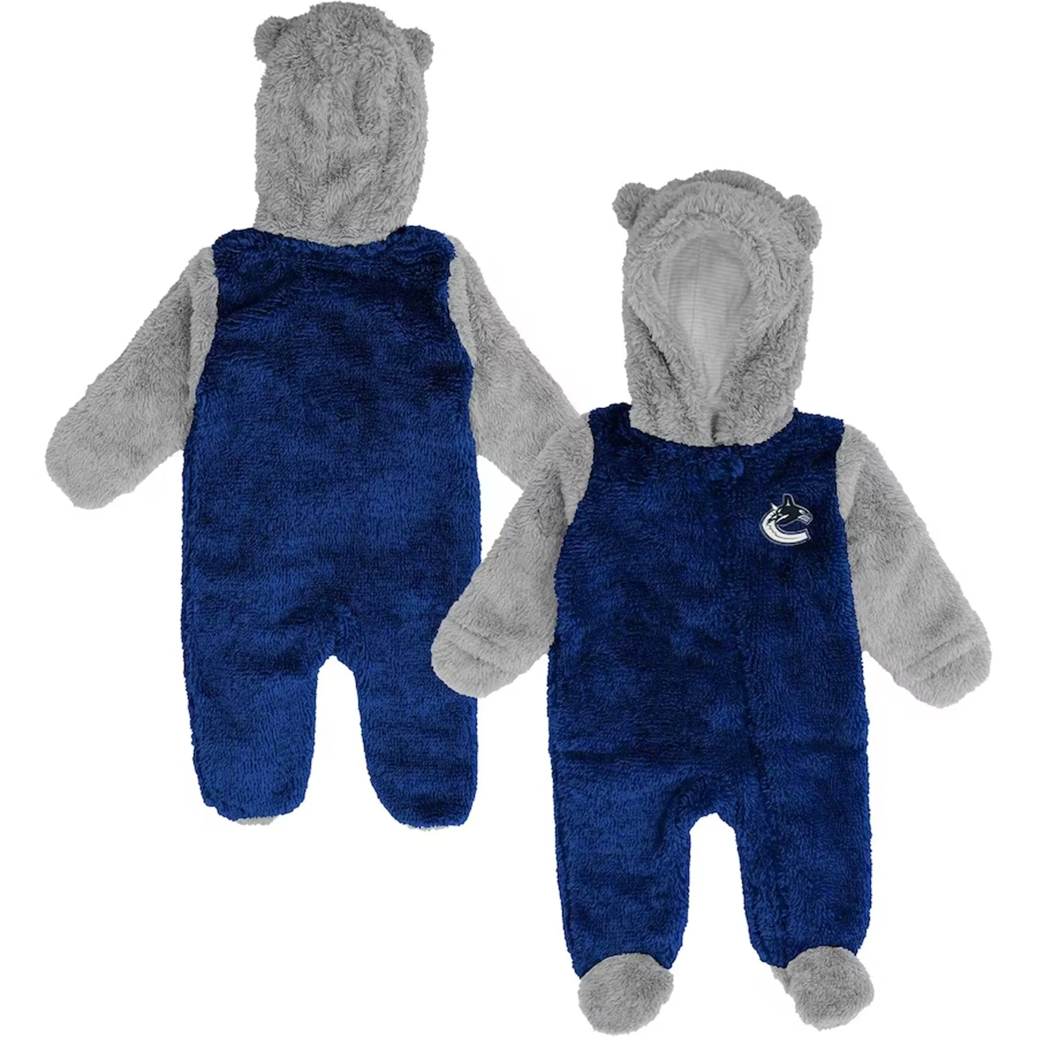 Vancouver Canucks Outer Stuff NHL Game Nap Newborn Teddy Fleece Baby Onzie