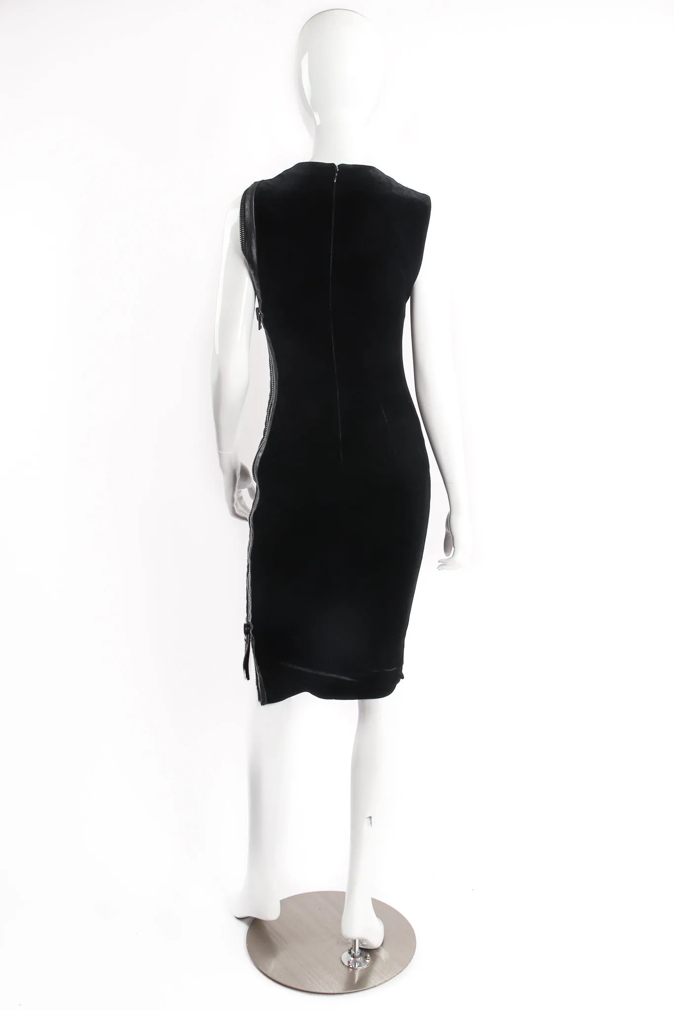Velvet Zipper Cocktail Sheath