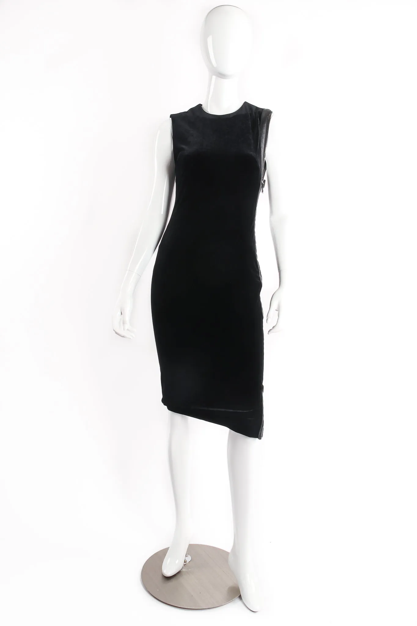 Velvet Zipper Cocktail Sheath