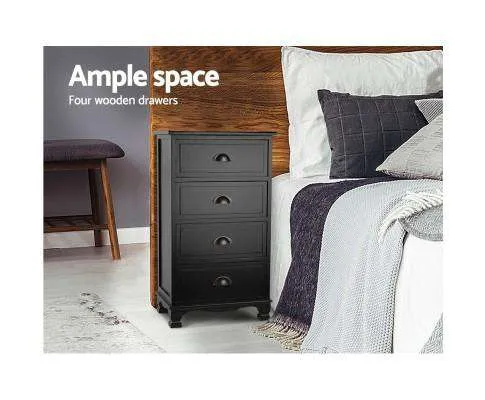 Vintage Bedside Table Chest Four Drawers
