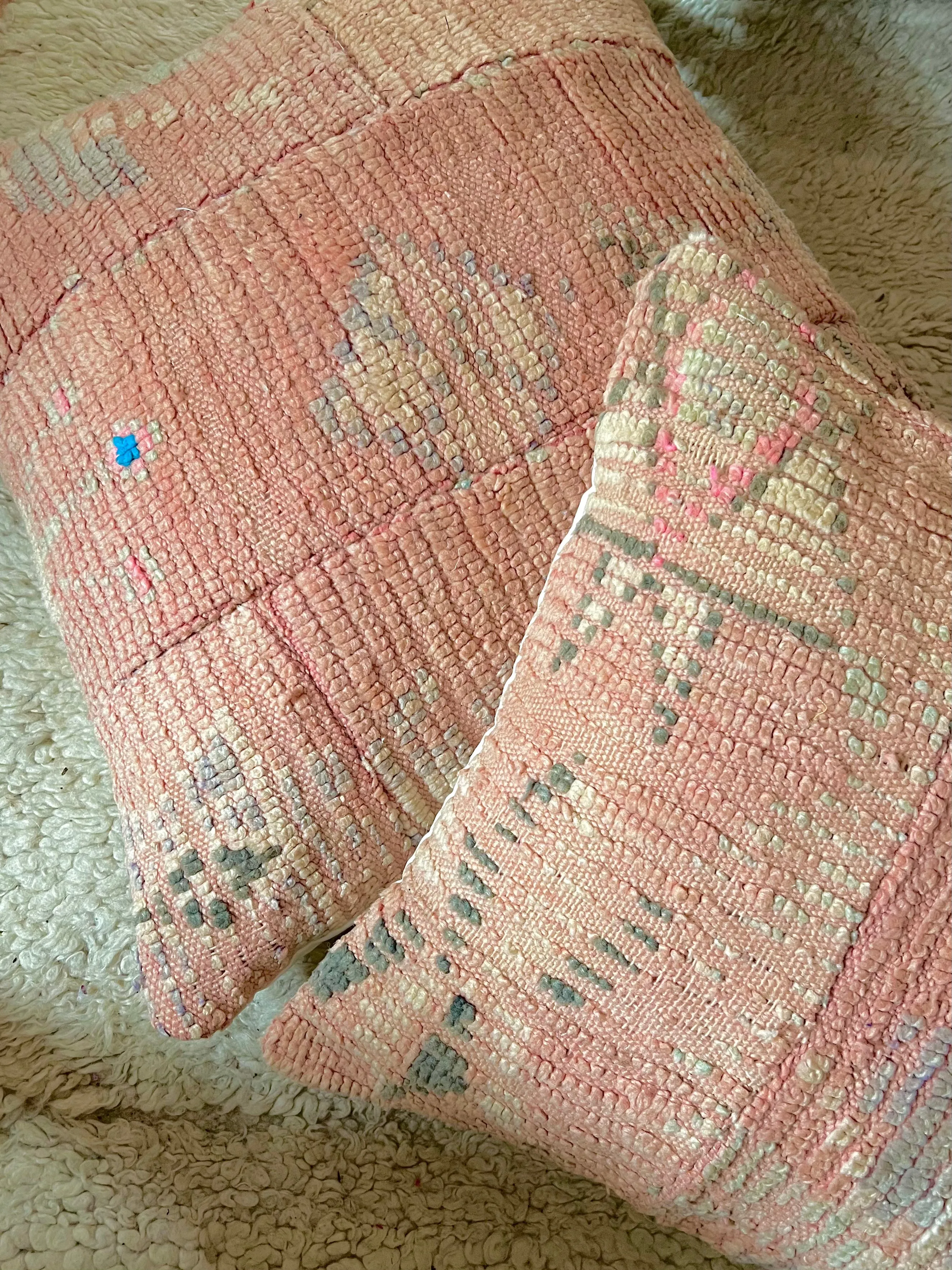 Vintage Boujad Wool Pillow 20”x20”