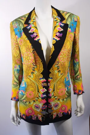Vintage GIANNI VERSACE Silk Print Jacket