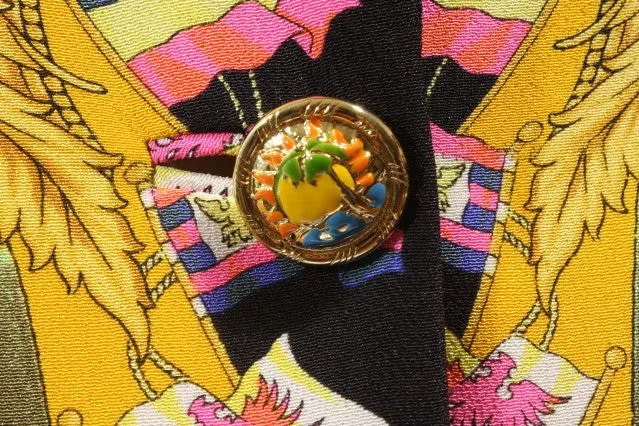 Vintage GIANNI VERSACE Silk Print Jacket
