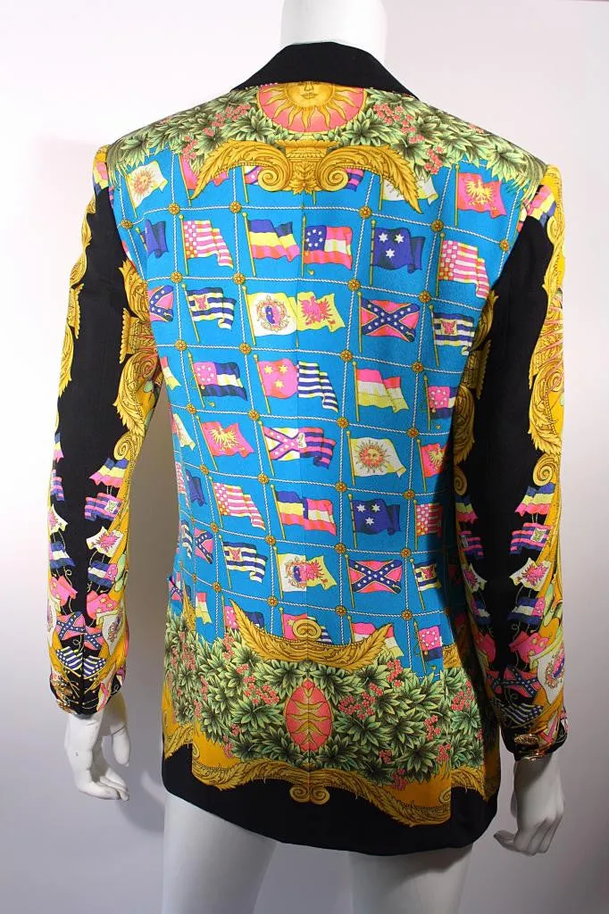 Vintage GIANNI VERSACE Silk Print Jacket