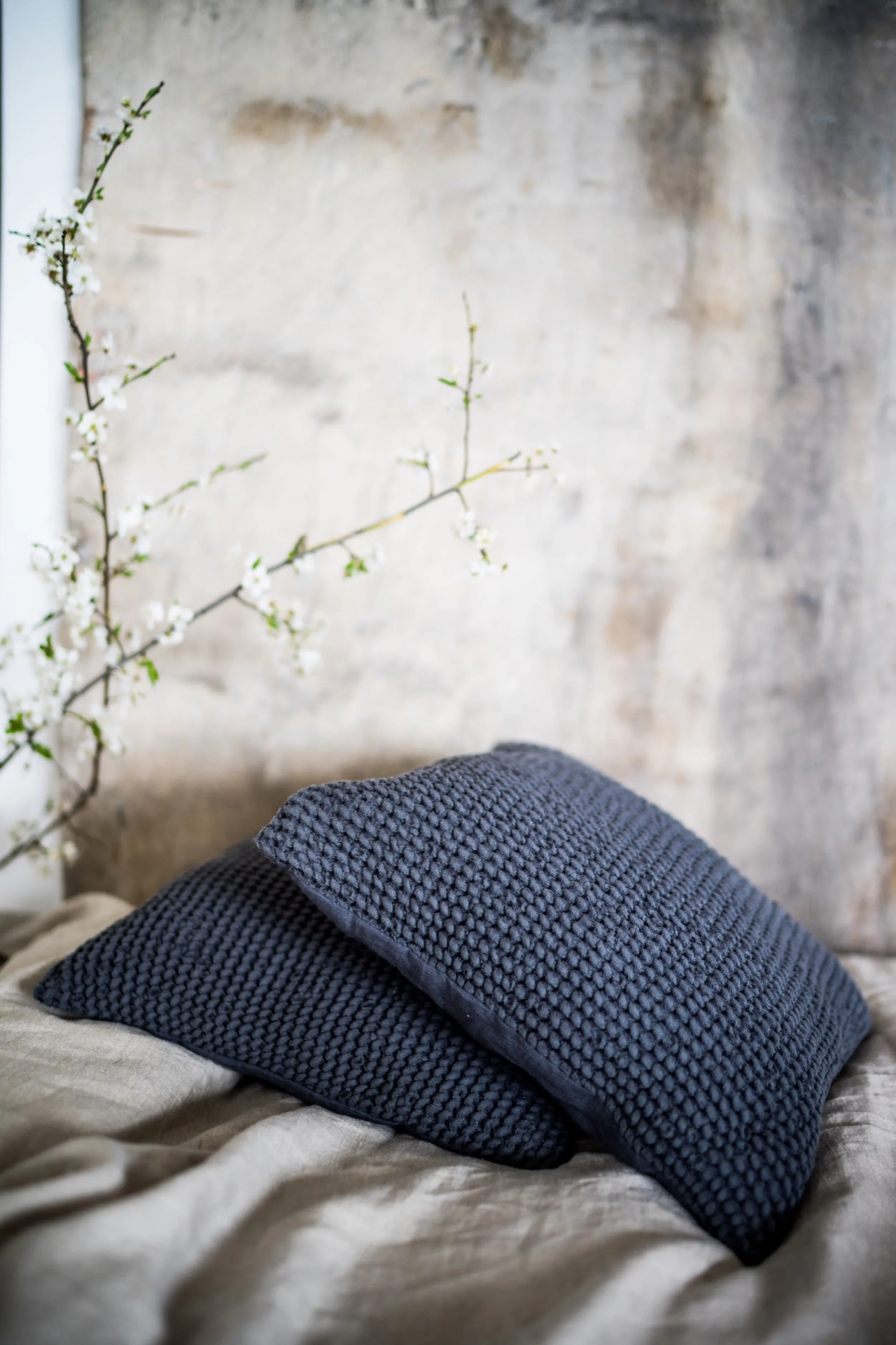 Waffle pillow cover