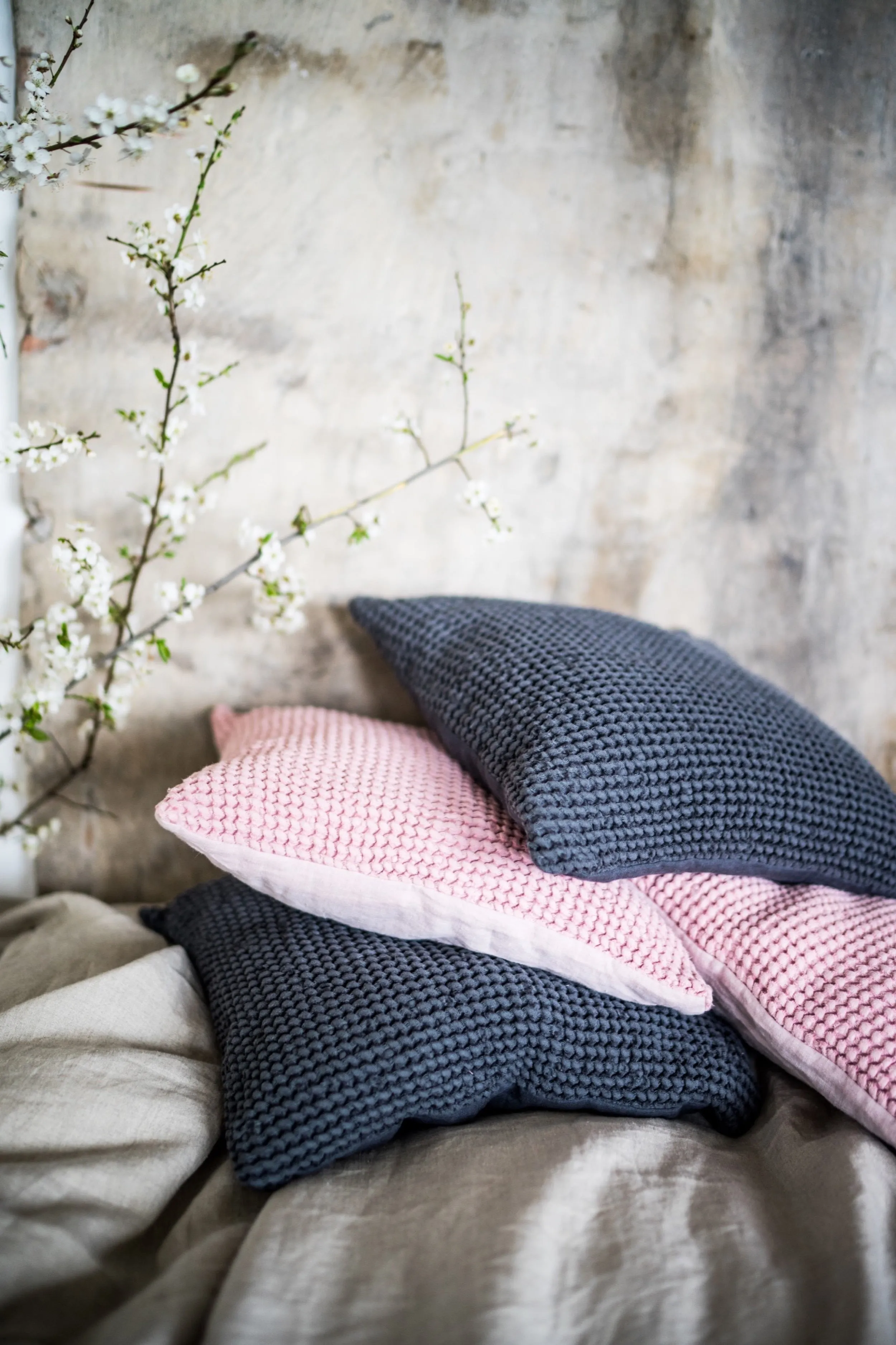 Waffle pillow cover
