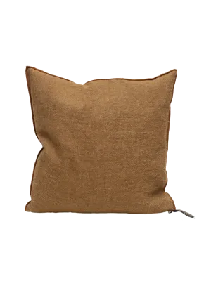 Washed Linen Pillow in Havane