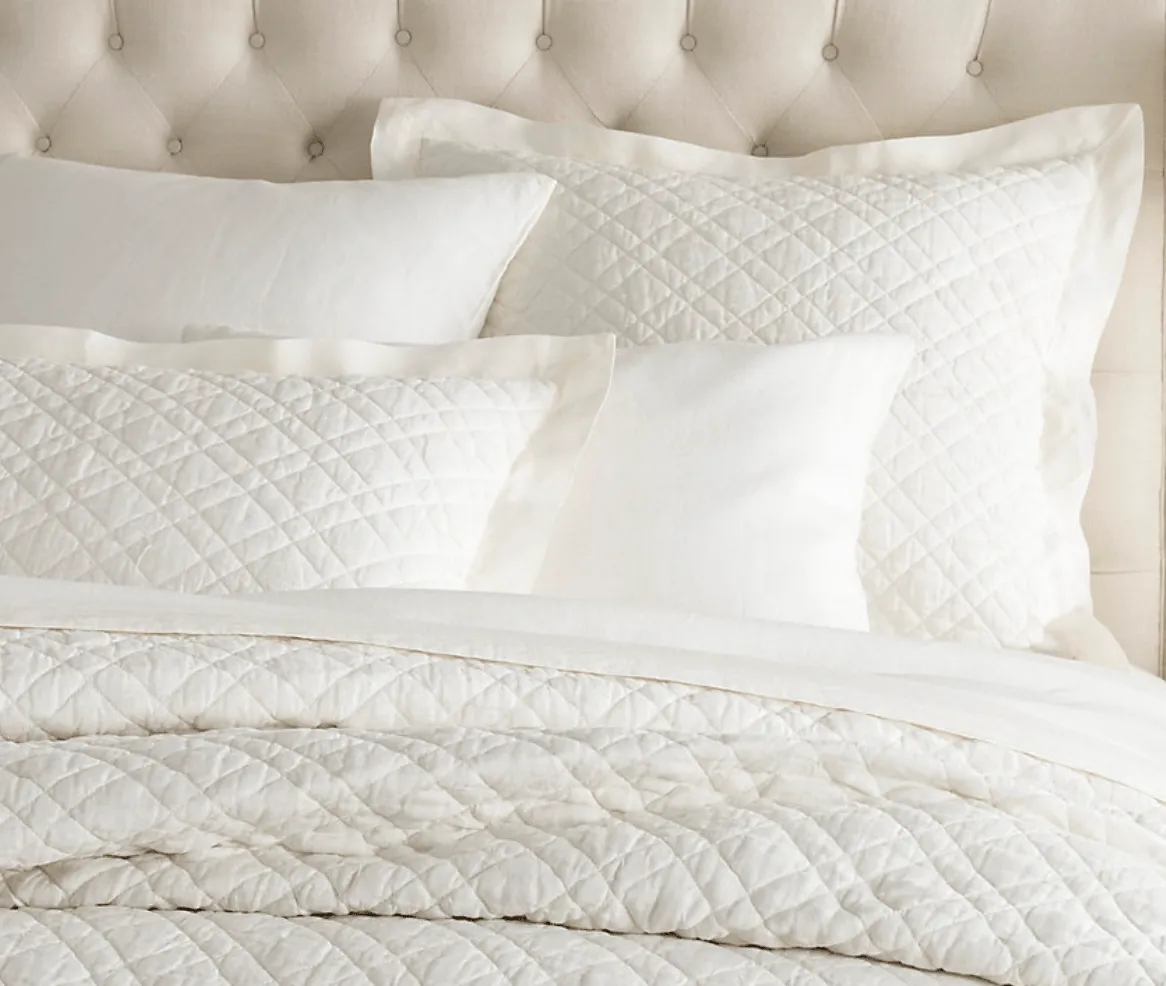 Washed Linen Sham - Ivory